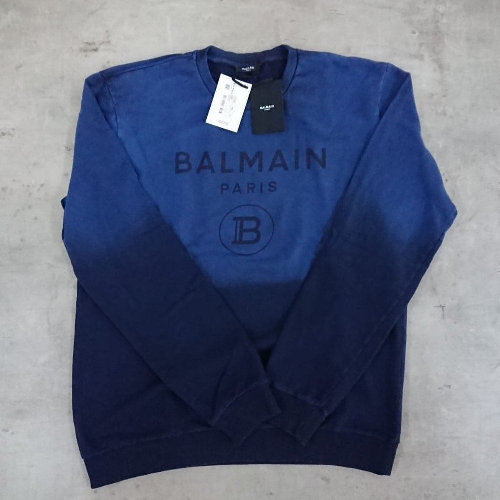 Balmain Men Navy Blue Sweatshirt